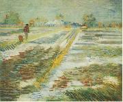 Vincent Van Gogh Landscape with Snow painting